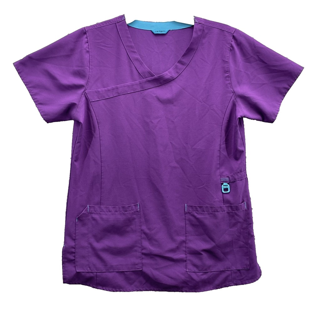 Carhartt Scrub Top Women Medium Professional Uniform Workwear Medical Technician